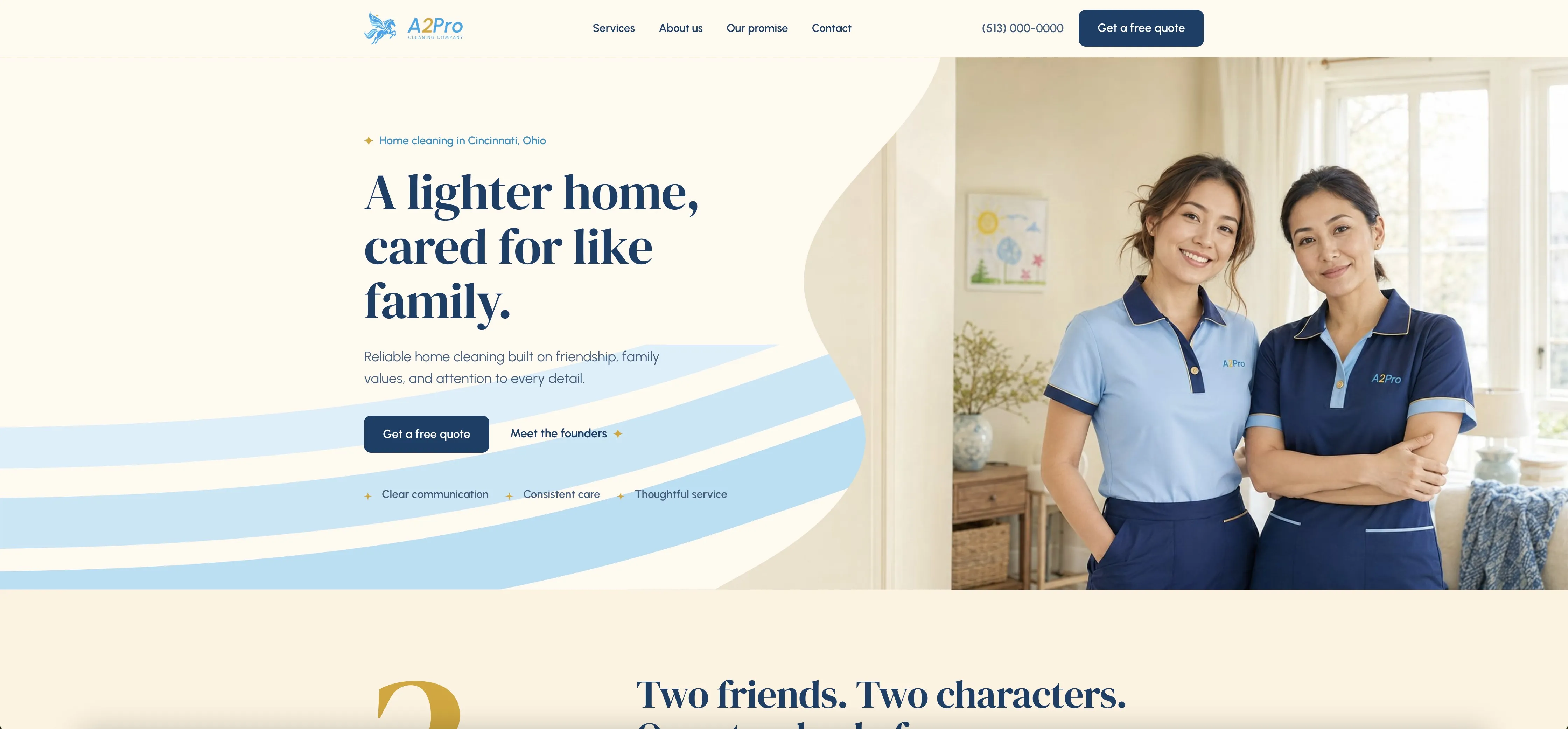 A2Pro Cleaning website