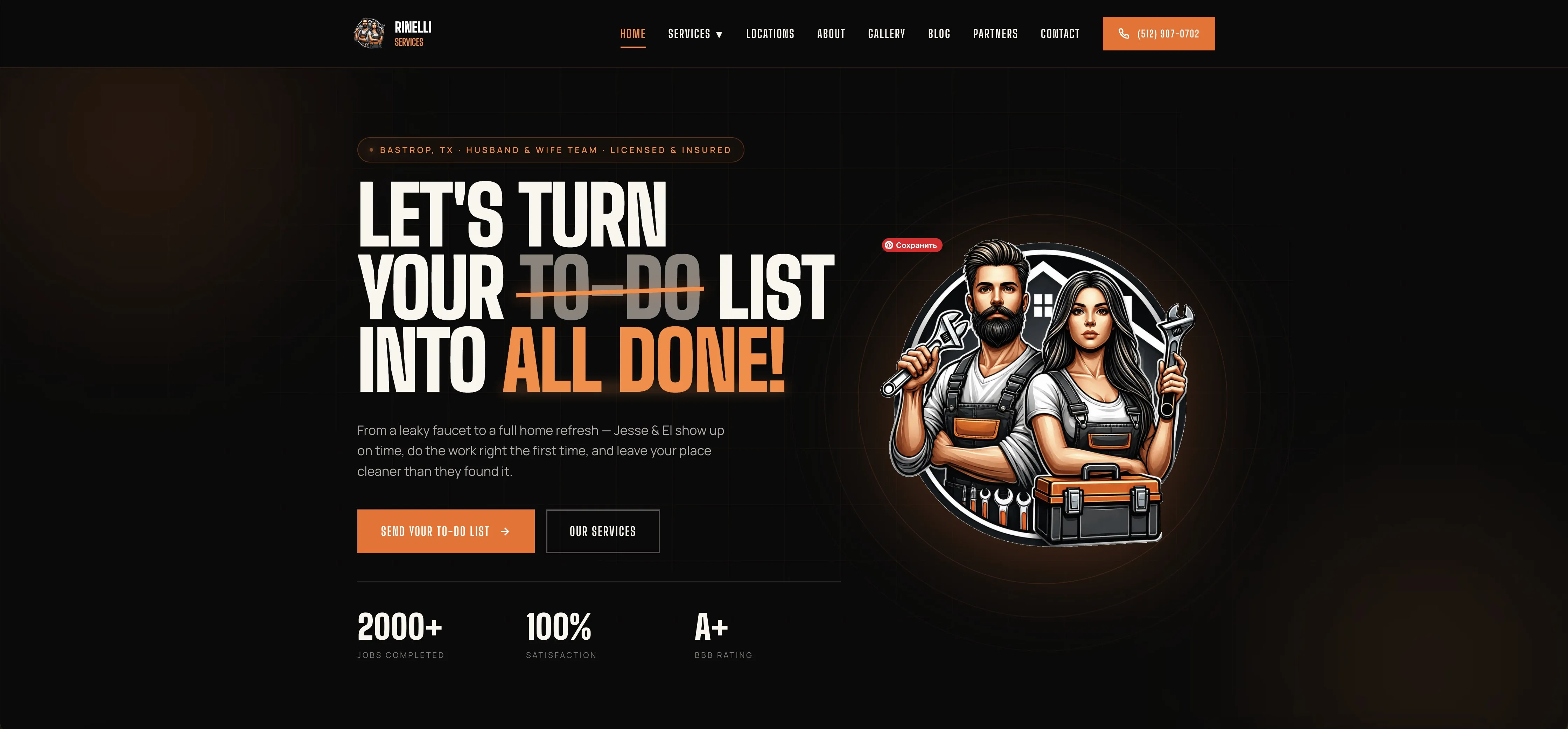 Rinelli Services website